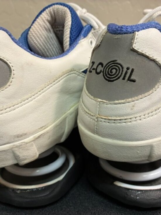 Z-Coil Freedom Spring Heel White Comfort Pain Relief Walking Shoes Mens 11